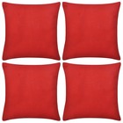 Housses de coussin 4 pcs coton rouge 50x50 cm