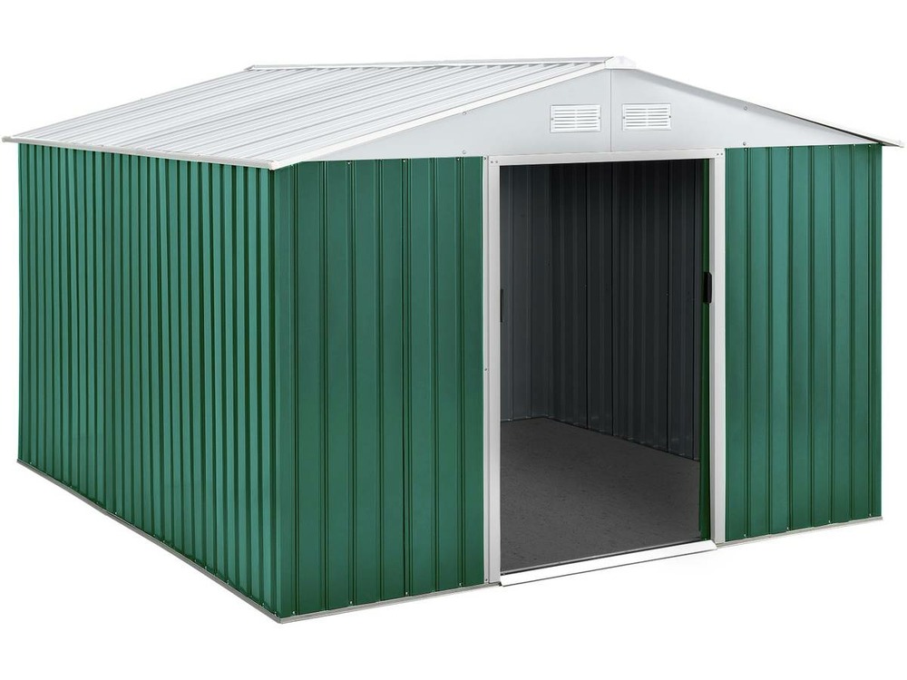 Abri de jardin métal rosas - 7,06 m² - vert