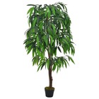Plante artificielle manguier avec pot vert 140 cm