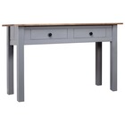 Table console gris 110x40x72 cm pin solide gamme panama