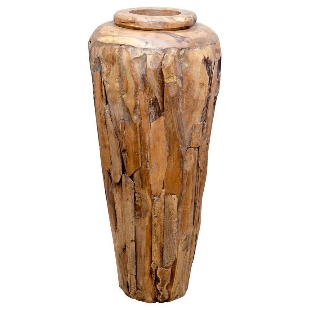 Vase de décoration 40 x 80 cm bois de teck solide