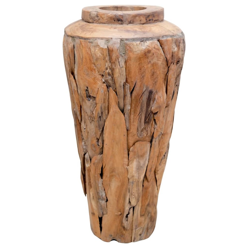 Vase de décoration 40 x 60 cm bois de teck solide