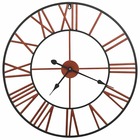 Horloge murale métal 58 cm rouge
