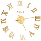 Horloge murale 3d design moderne doré 100 cm xxl
