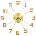 Horloge murale métal 50 cm doré