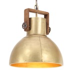Lampe suspendue industrielle 25 w laiton rond 40 cm e27