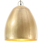 Lampe suspendue industrielle 25 w laiton rond 42 cm e27