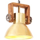 Lampe suspendue industrielle 25 w laiton rond 19 cm e27