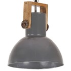 Lampe suspendue industrielle 25 w gris rond manguier 32 cm e27