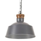Lampe suspendue industrielle 32 cm gris e27