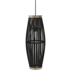 Lampe suspendue noir osier 40 w 27x68 cm ovale e27