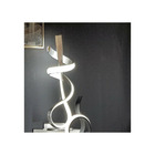 Lampe design boucle/ spirale gris métal collection interior