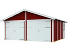 Garage bois "visby 3"- 29,93 m² - 570 x 525 cm - 28 mm - rouge suédois