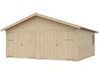 Garage bois "visby 3"- 29,93 m² - 570 x 525 cm - 28 mm - non traité