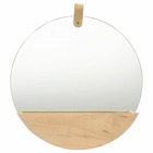 322801  wall mirror solid pinewood 35 cm