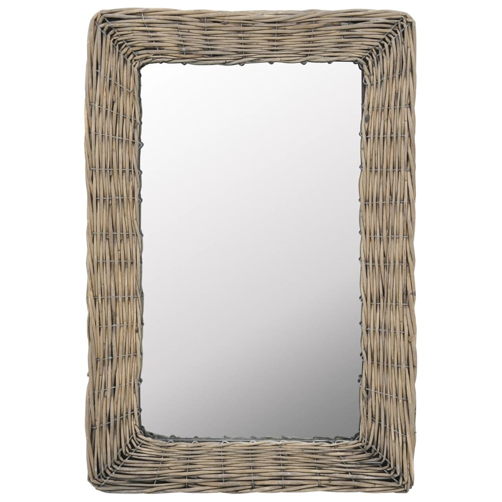Miroir osier marron 40 x 60 cm
