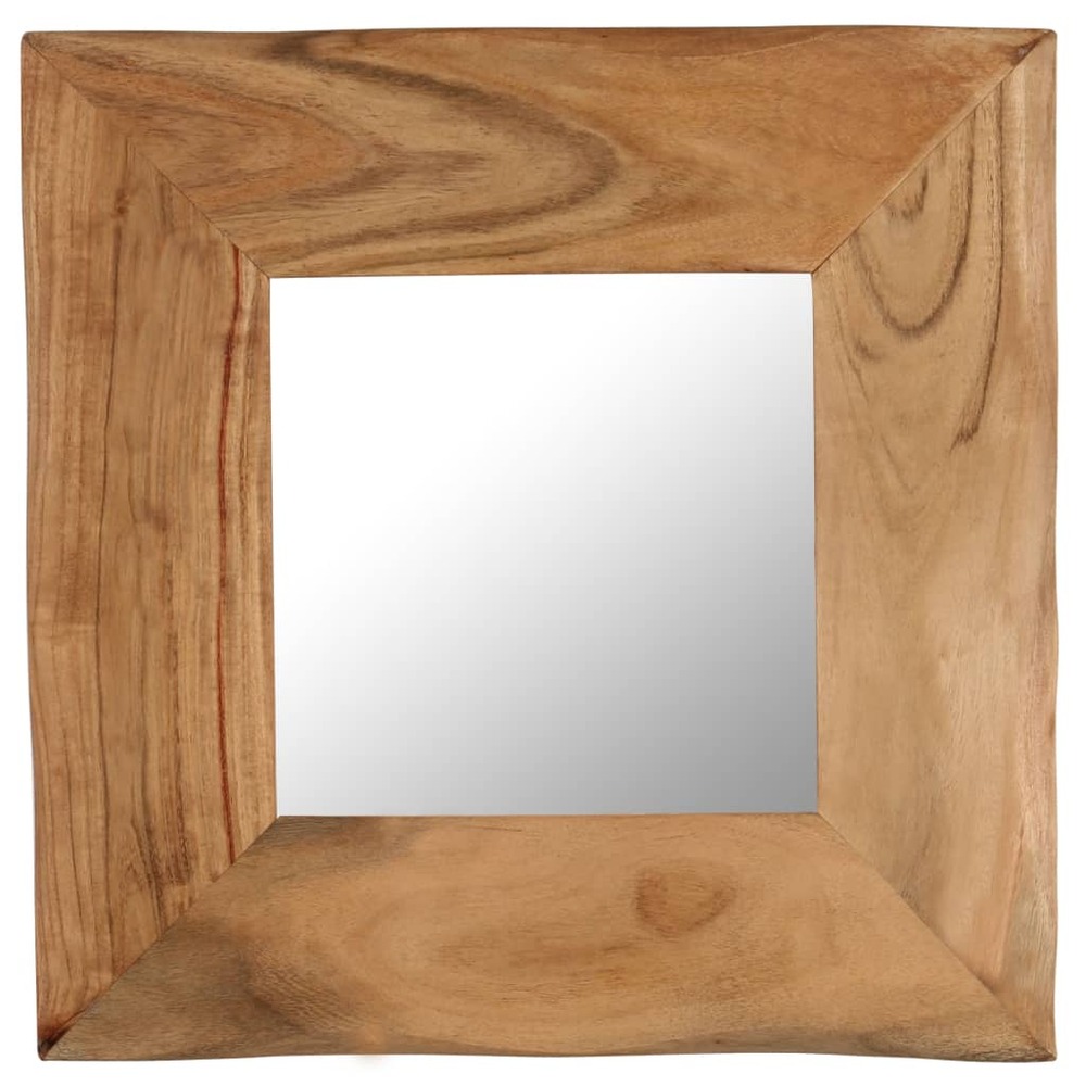 Miroir cosmétique 50x50 cm bois solide d'acacia