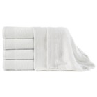 Serviettes de bain 5 pcs coton 450 g/m² 100x150 cm blanc