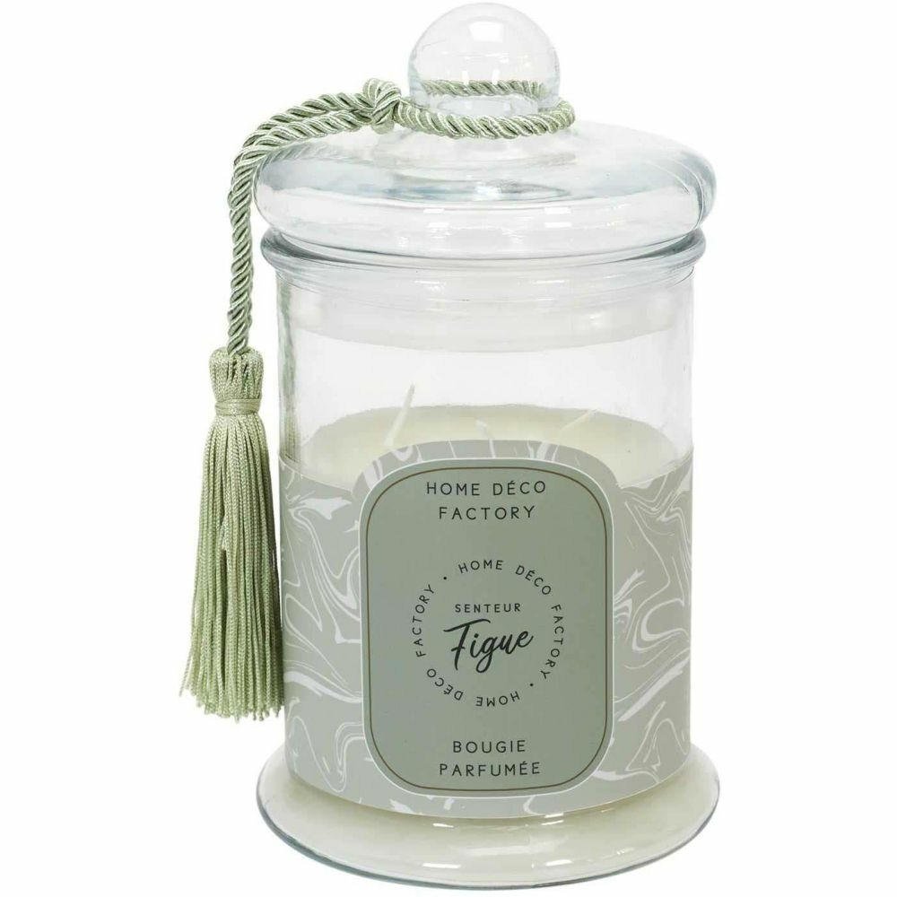Bougie parfumée bonbonnière 13,2 cm vert - senteur figue