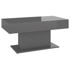Table basse gris brillant 96x50x45 cm aggloméré