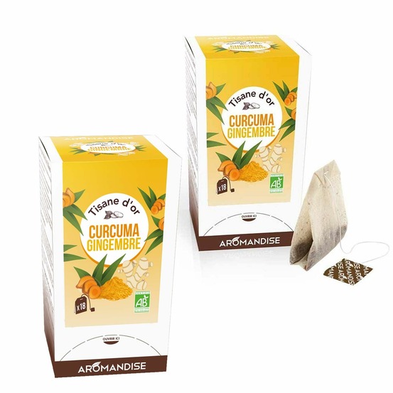 Tisane bio au curcuma et gingembre 36 sachets
