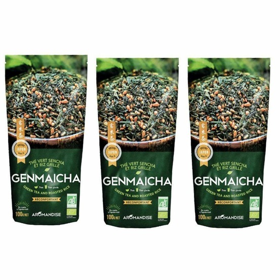 Thé vert bio japonais genmaicha - sencha & riz grillé 300 g