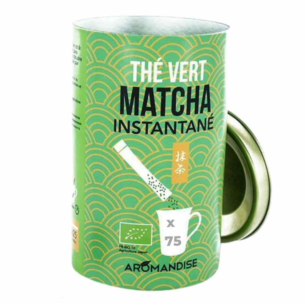 Thé vert matcha instantané 75 sticks