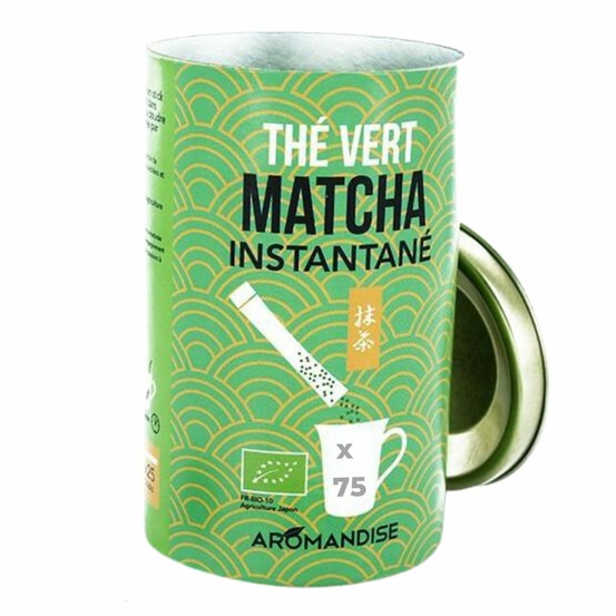Thé vert matcha instantané 75 sticks