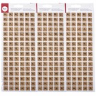 288 stickers carrés en liège - alphabet majuscule & minuscule
