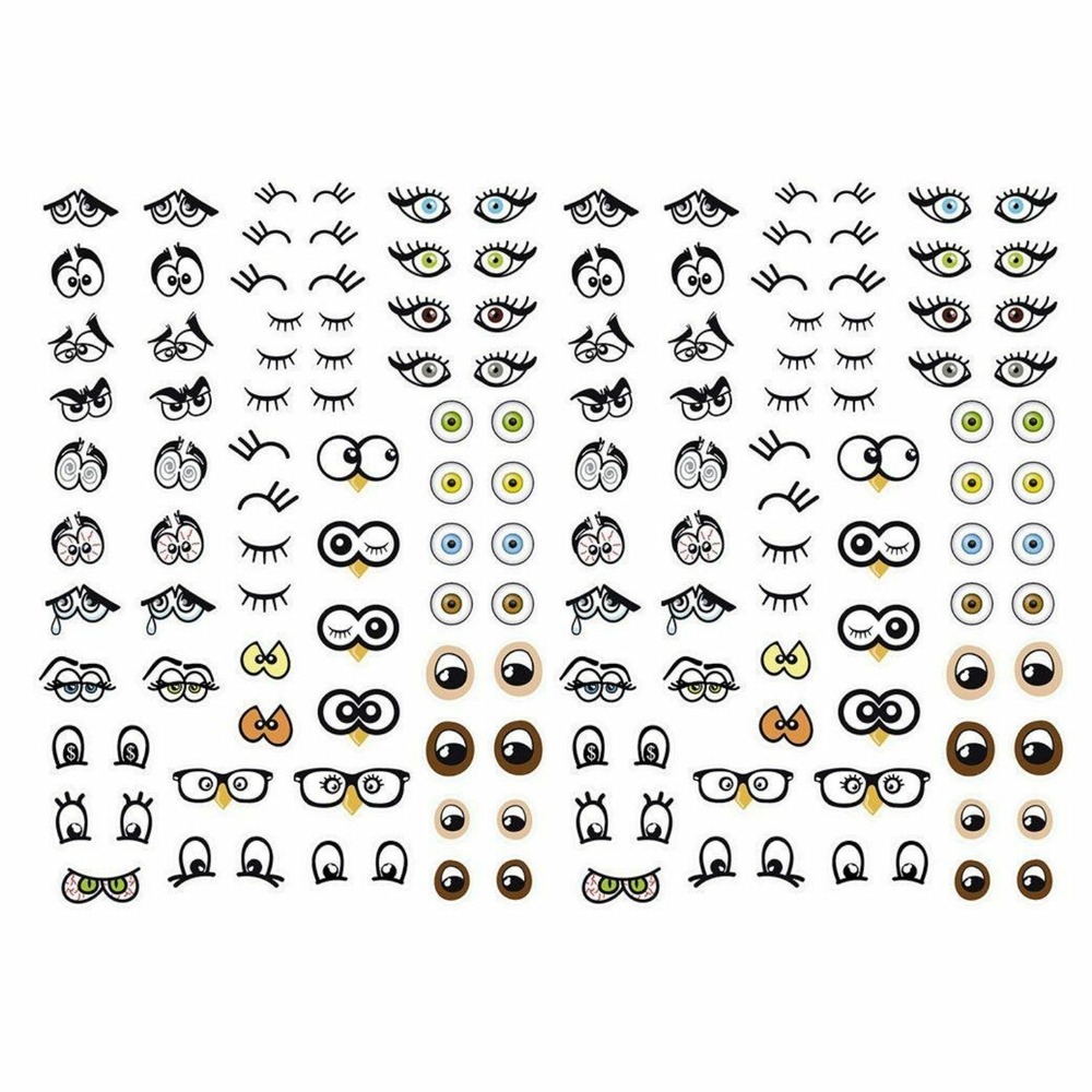 376 gommettes adhésives - yeux