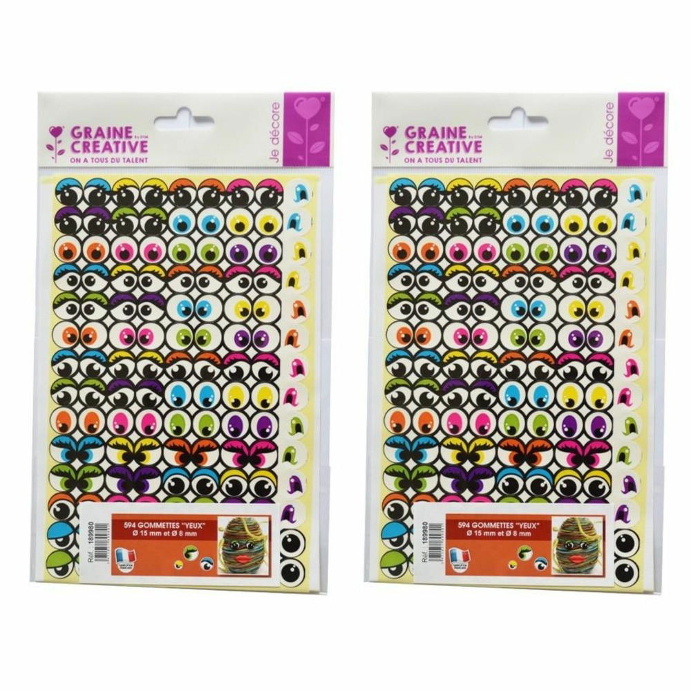 1188 gommettes adhésives - yeux