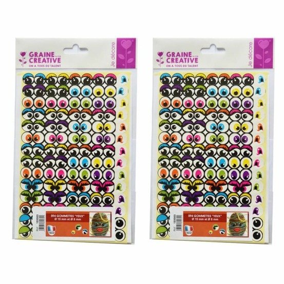 1188 gommettes adhésives - yeux