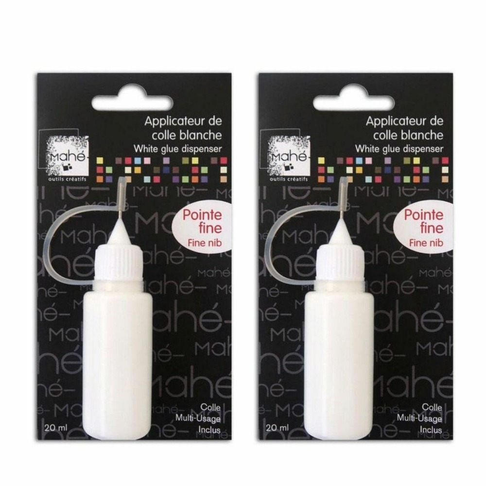 2 tubes de colle blanche pointe fine - 20 ml
