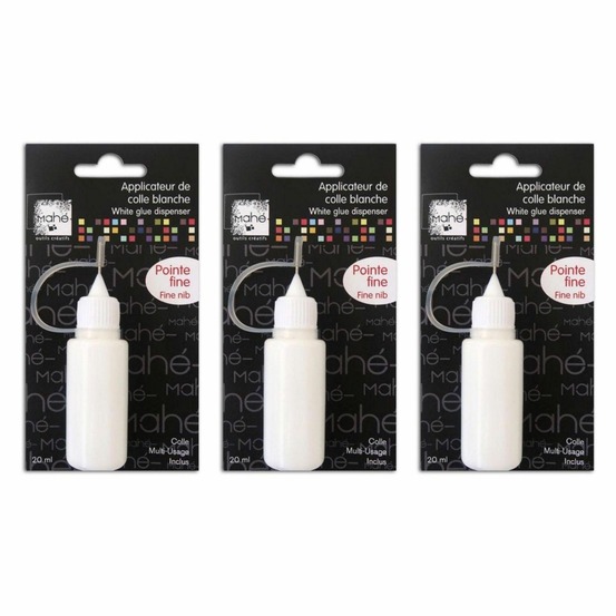 3 tubes de colle blanche pointe fine - 20 ml
