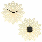 2 horloges en bois fleur ø 30 cm