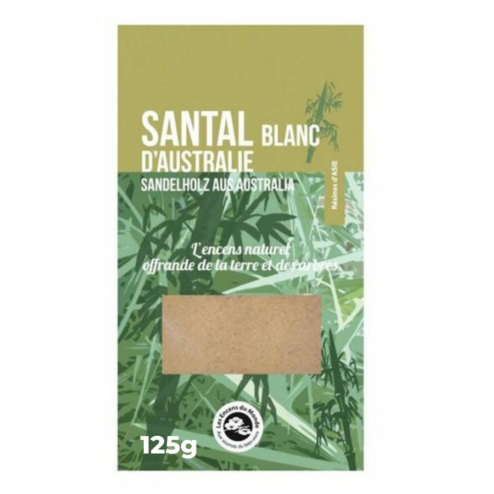 Mélange de santal blanc à brûler 125 g