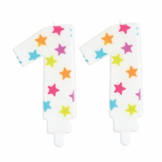 2 bougies d'anniversaire chiffre 1