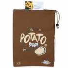 5 sacs à pommes de terre en tissu 27 x 38 cm