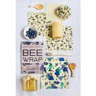 Bee wrap - emballage alimentaire réutilisable 6 feuilles - nature noir et blanc