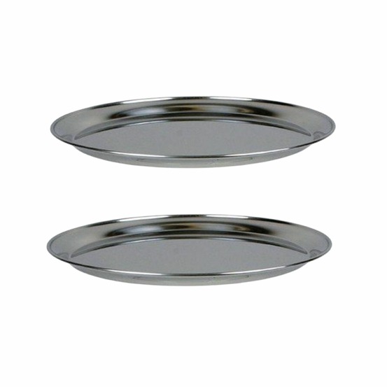 2 plateaux de fruits de mer en inox ø 36 cm