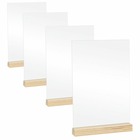 20 plaques transparentes en plexiglass 10 x 15 cm + socles