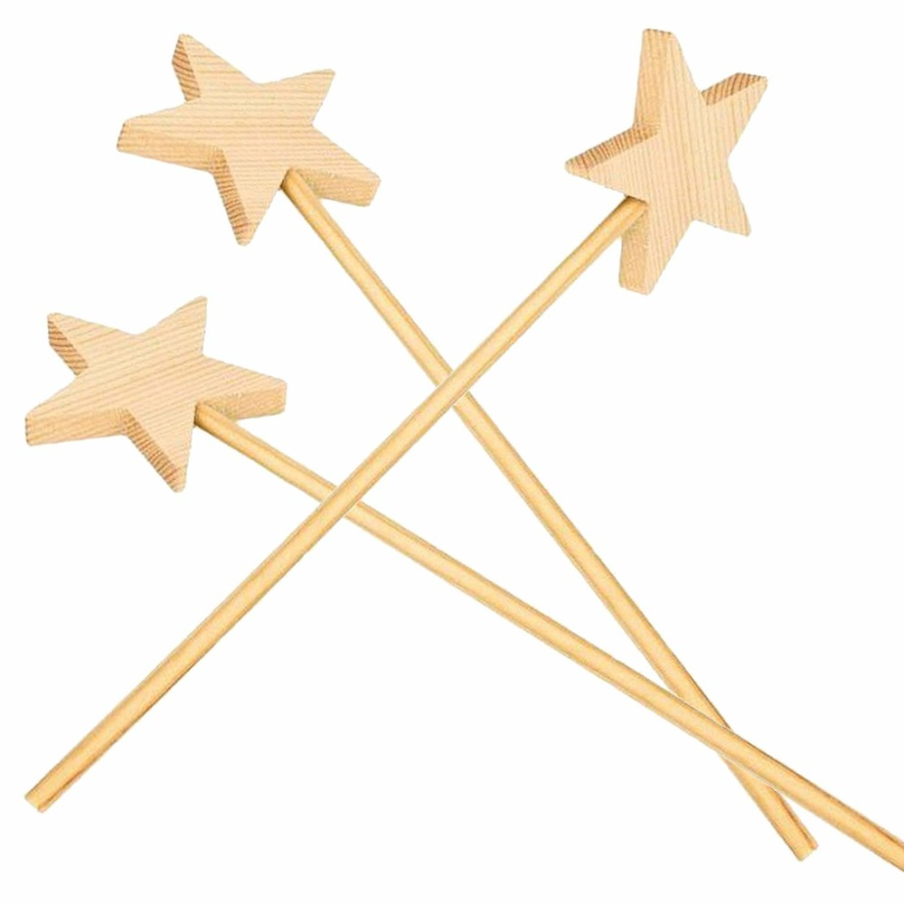 25 baguettes magiques en bois 23 cm