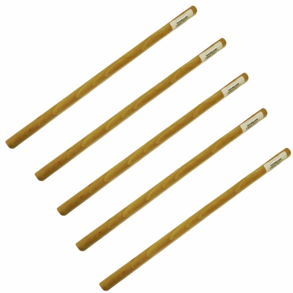 5 tourillons lisses en bois pour tissage mural 30 cm ø 12 mm