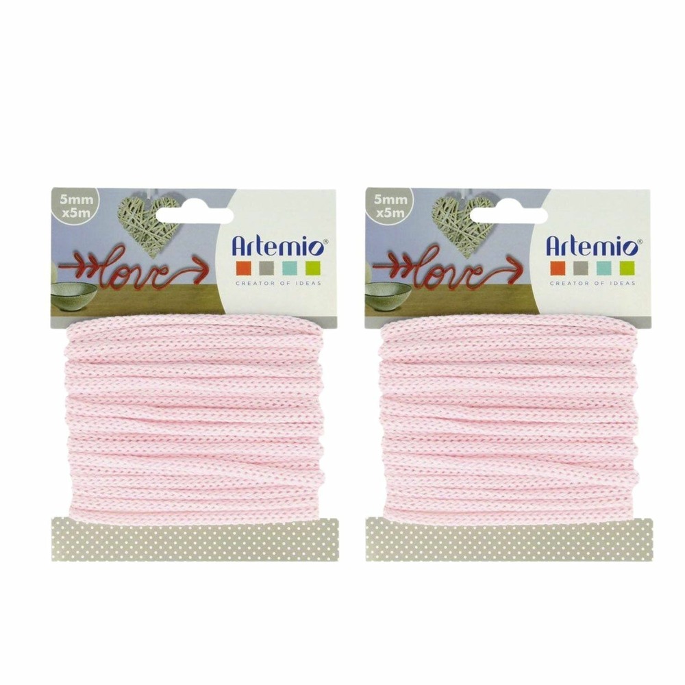 2 fils à tricotin 5 mm x 5 m - rose