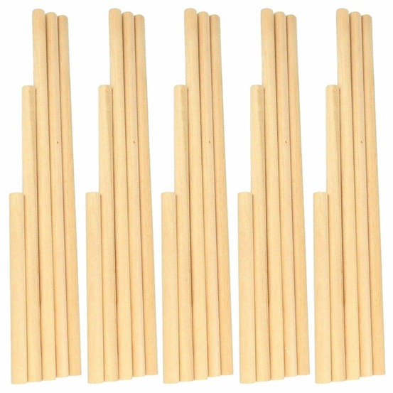 25 bâtons en bois pour macramé