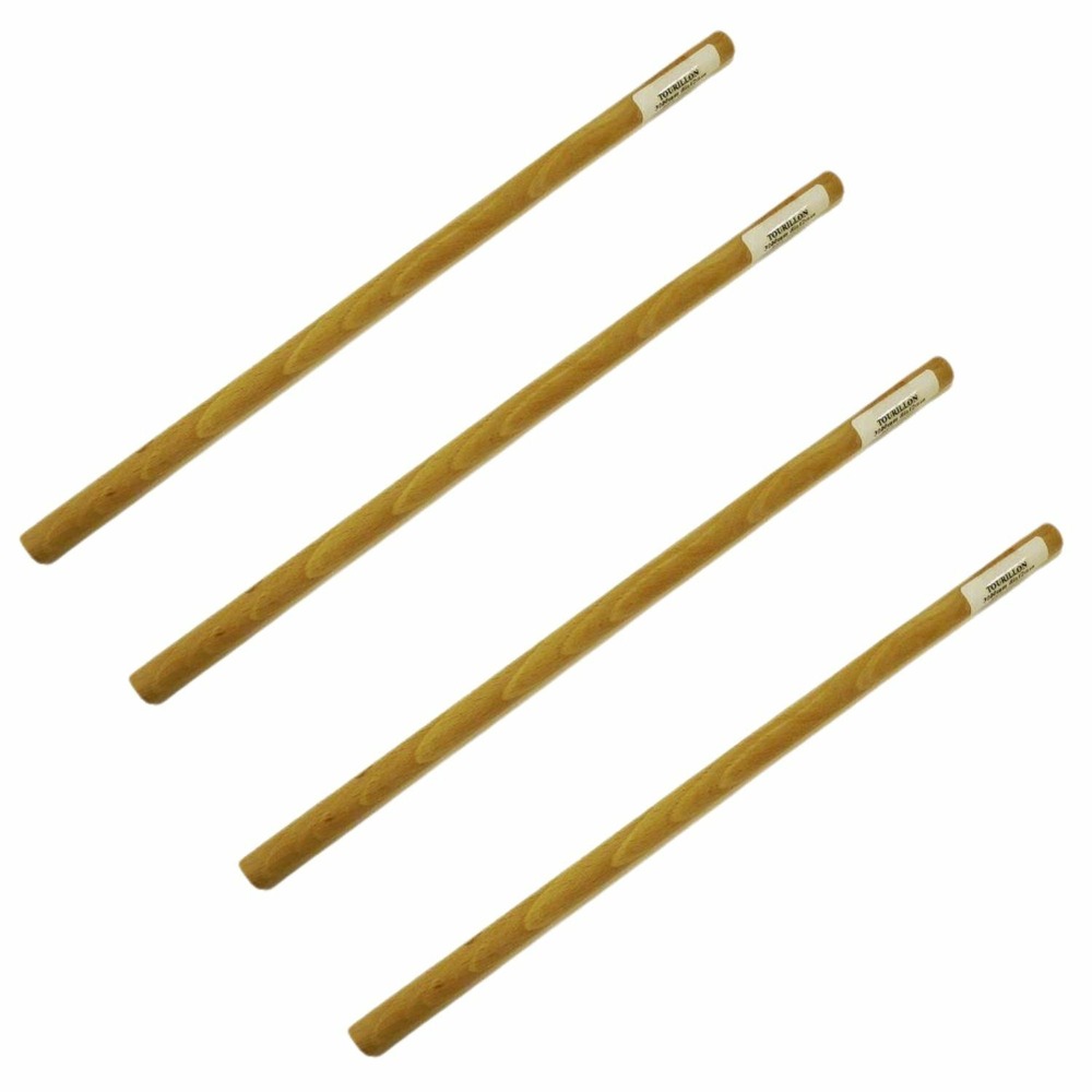 4 tourillons lisses en bois pour tissage mural 30 cm ø 12 mm