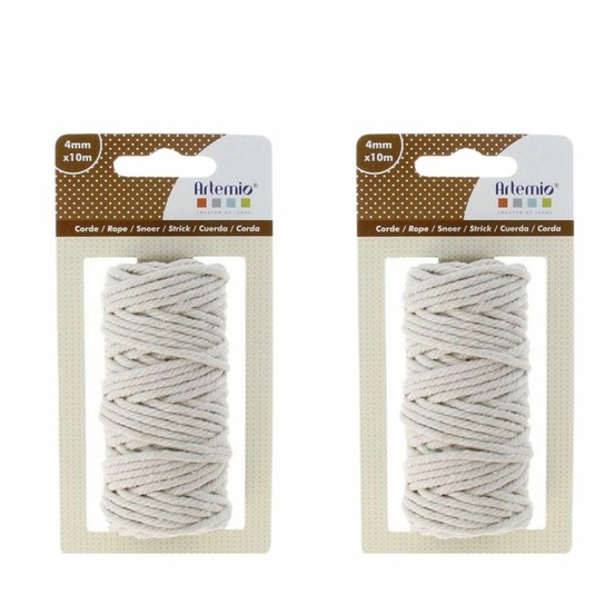 2 ficelle coton pour macramé 10 m - beige