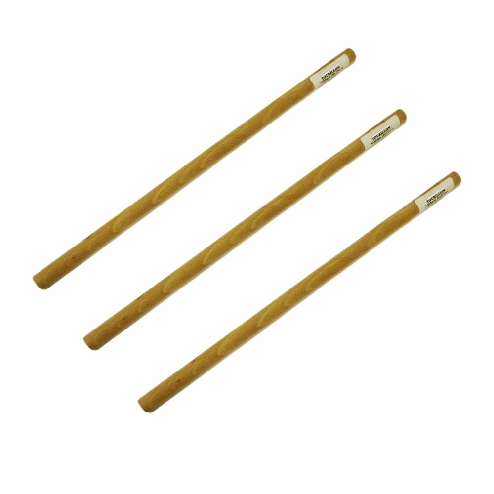 3 tourillons lisses en bois pour tissage mural 30 cm ø 12 mm