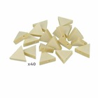 40 perles en bois triangles 20 x 17 mm