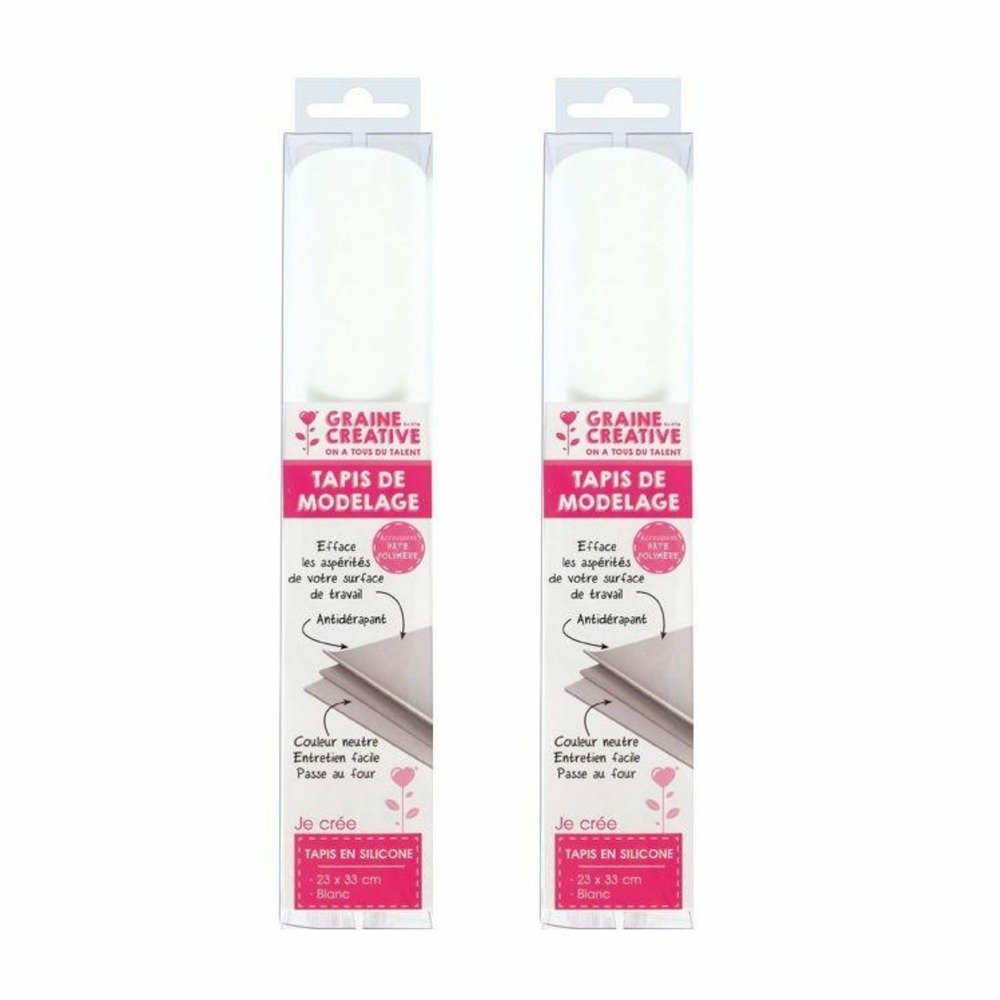 2 tapis de modelage pour pâte polymère 23 x 33 cm